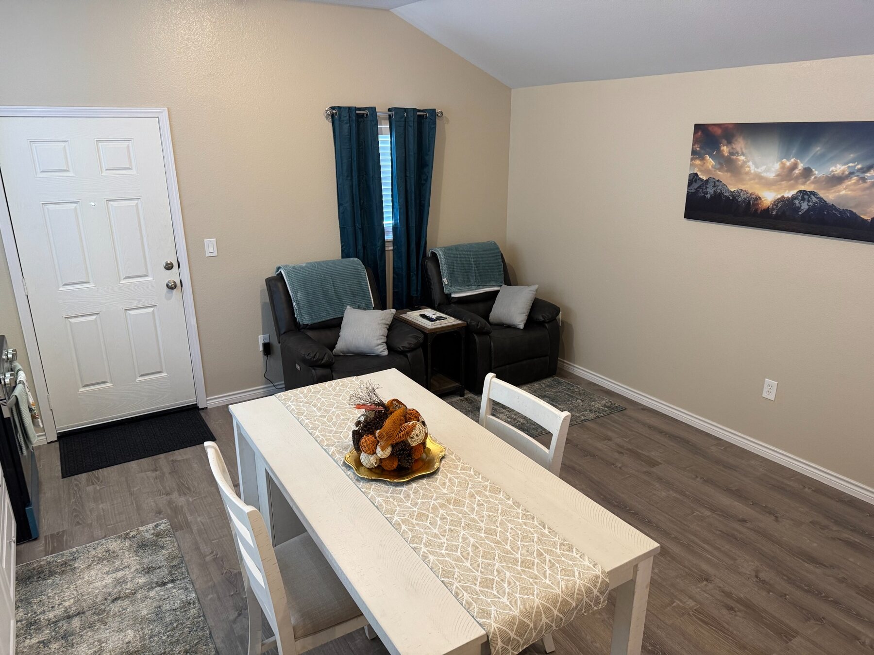 Driscoll A dining area and recliners